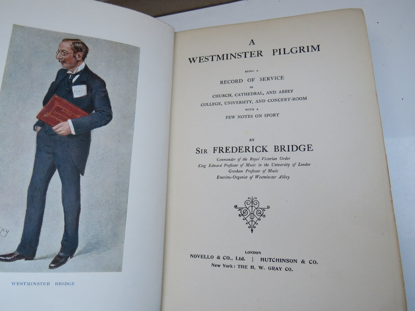 A Westminster Pilgrim, by Sir Frederick Bridge