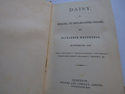 Daisy A Sequel To Melbourne House By Elizabeth Wetherell book image 3