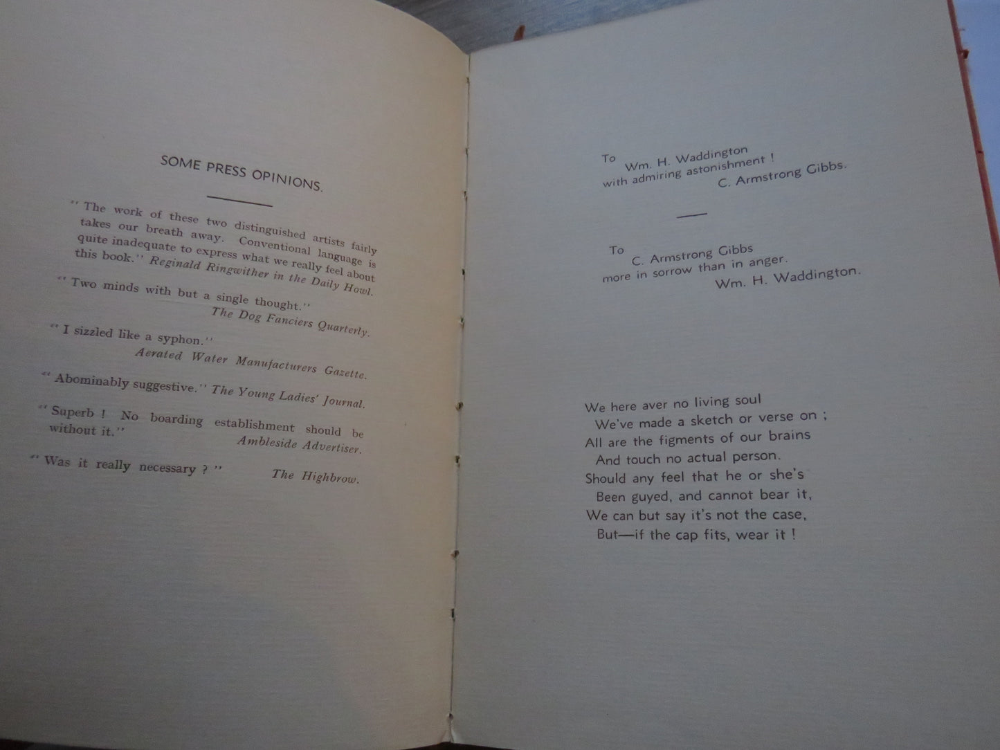 Lakeland Limericks by C. Armstrong Gibbs 1942