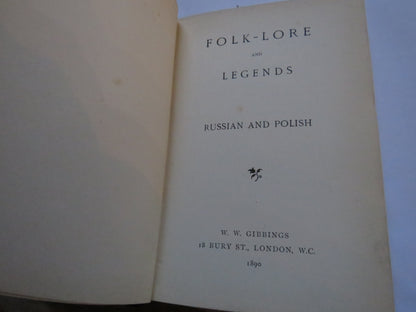 Folk-Lore and legends Russian and Polish 1890 book image 2