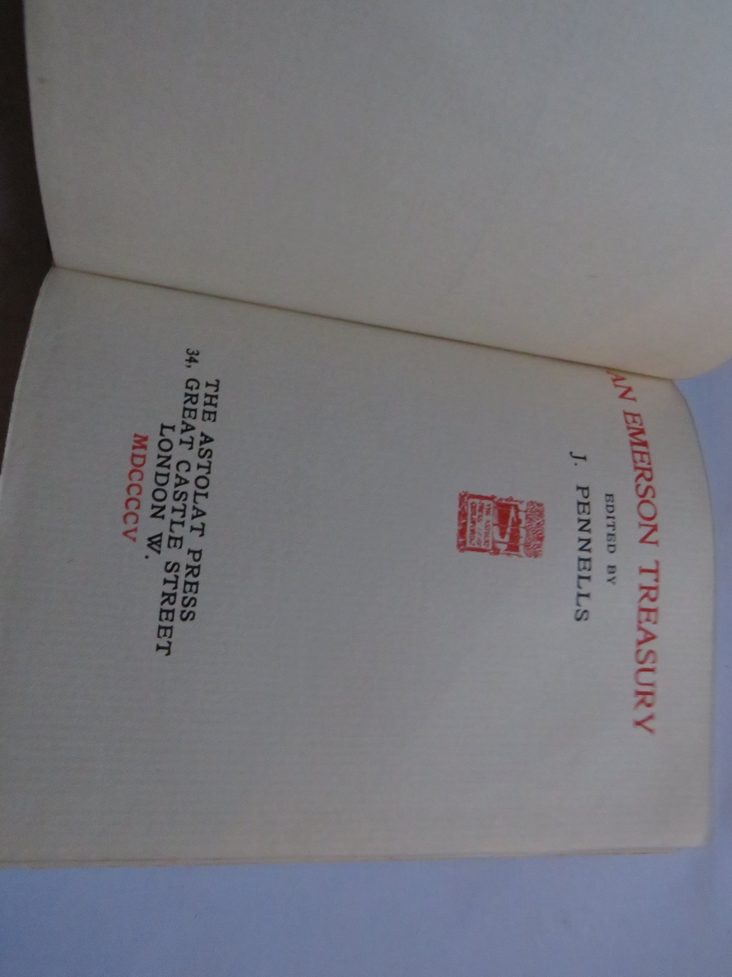An Emerson Treasury Edited By J. Pennells 1905