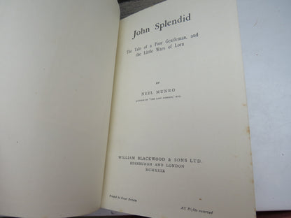 John Splendid The Tale of A Poor Gentleman, and The Little Wars of Lorn By Neil Munro 1929 book image 4
