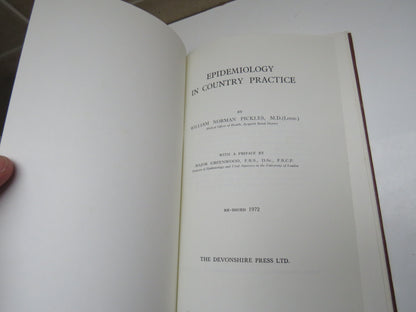 Epidemiology In Country Practice By William Norman Pickles 1972 book image 3
