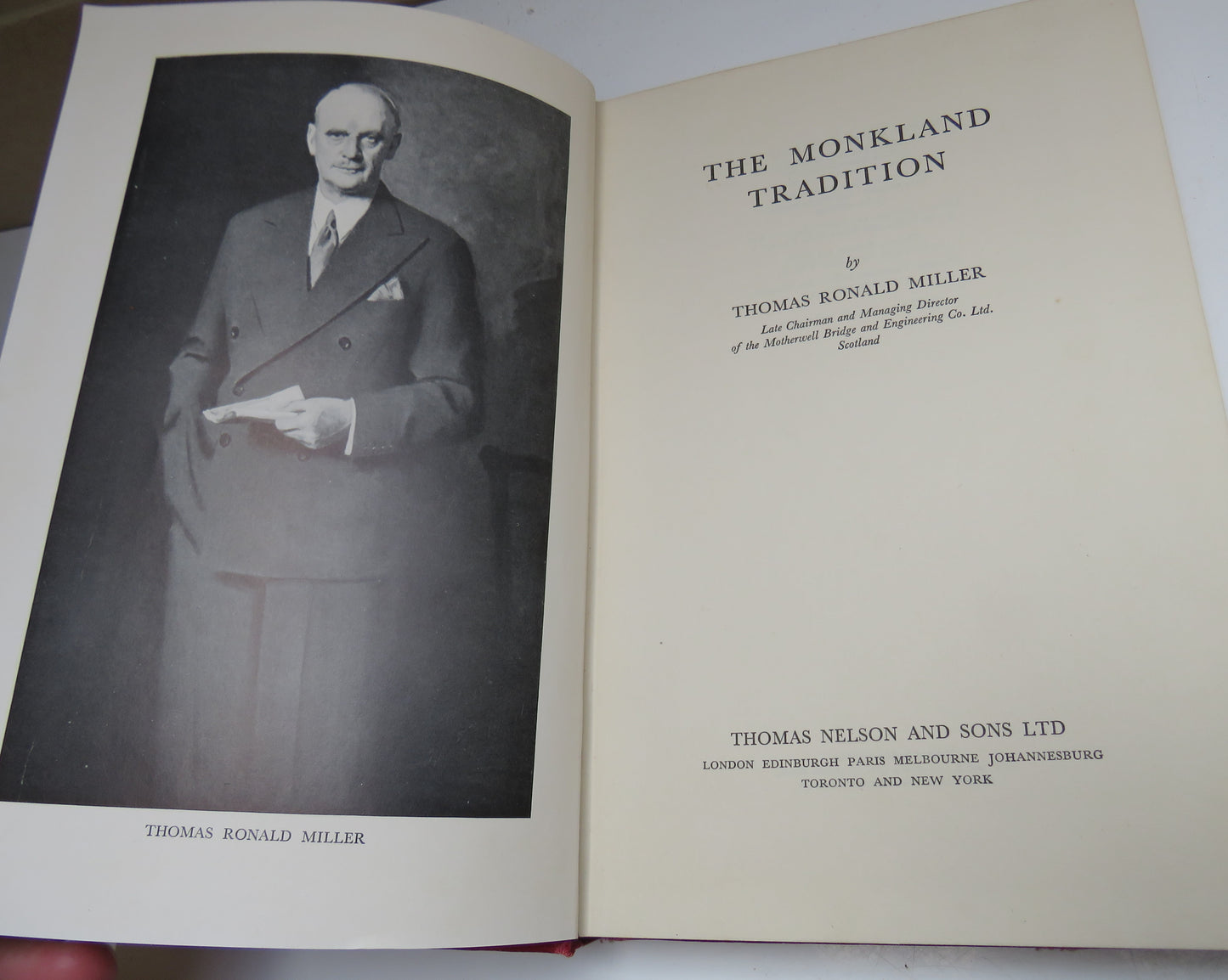 The Monkland Tradition By Thomas Ronald Miller 1958