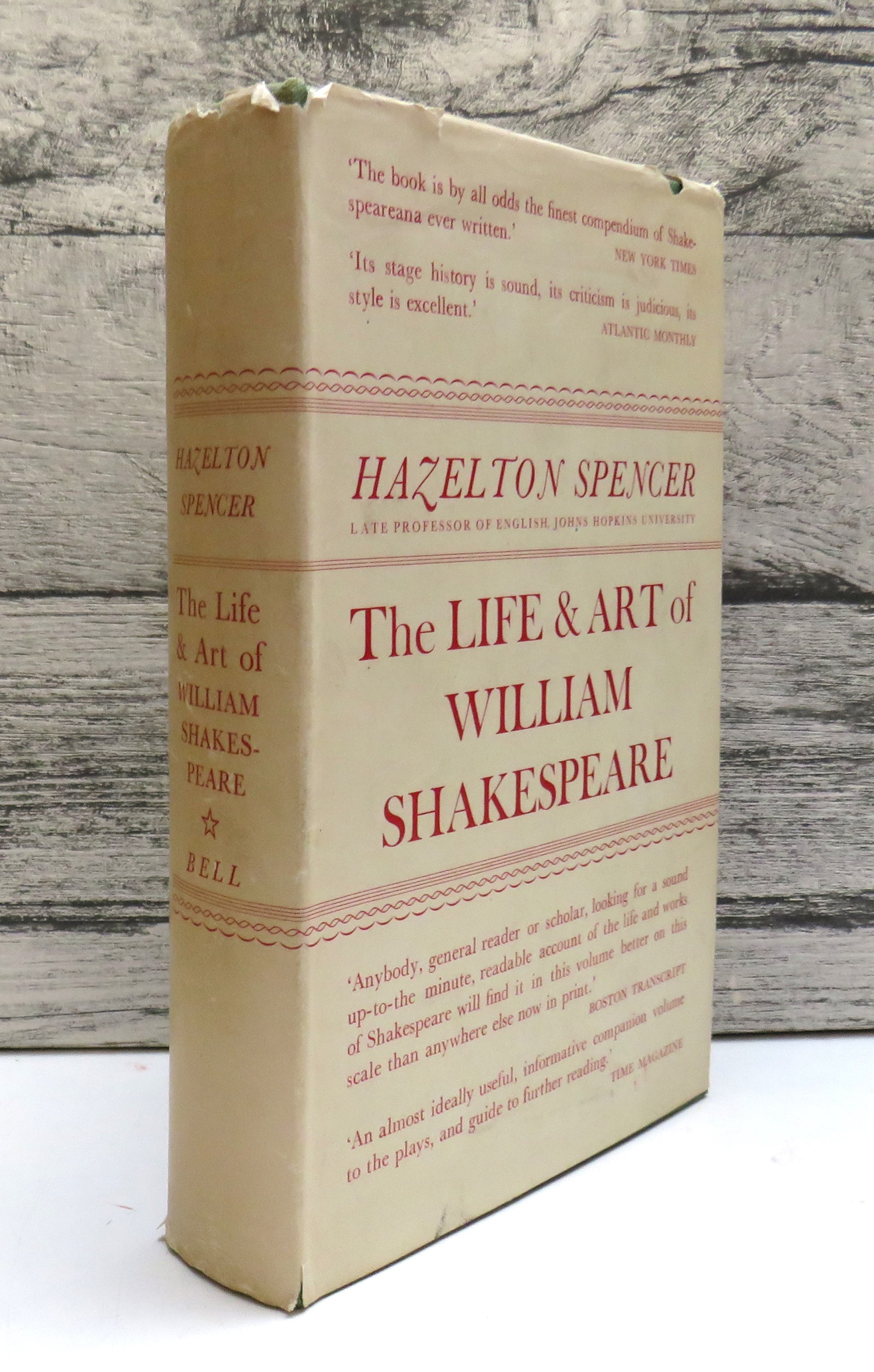 The Art and Life of William Shakespeare By Hazelton Spencer book front cover