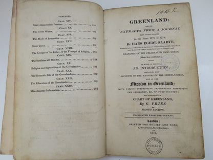 Greenland:  Being From Extracts From A Journal Kept In That Country In The Years 1770 to 1778 by Han book image 9