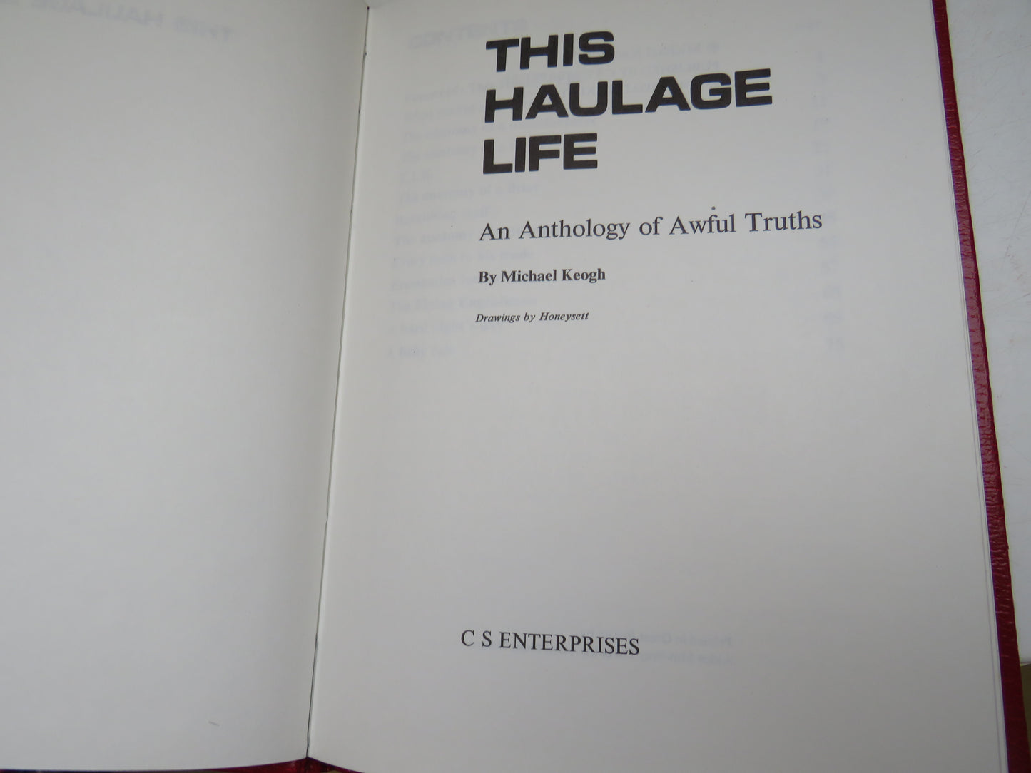This Haulage Life An Anthology of Awful Thoughts By Michael Keogh 1974 book image 3