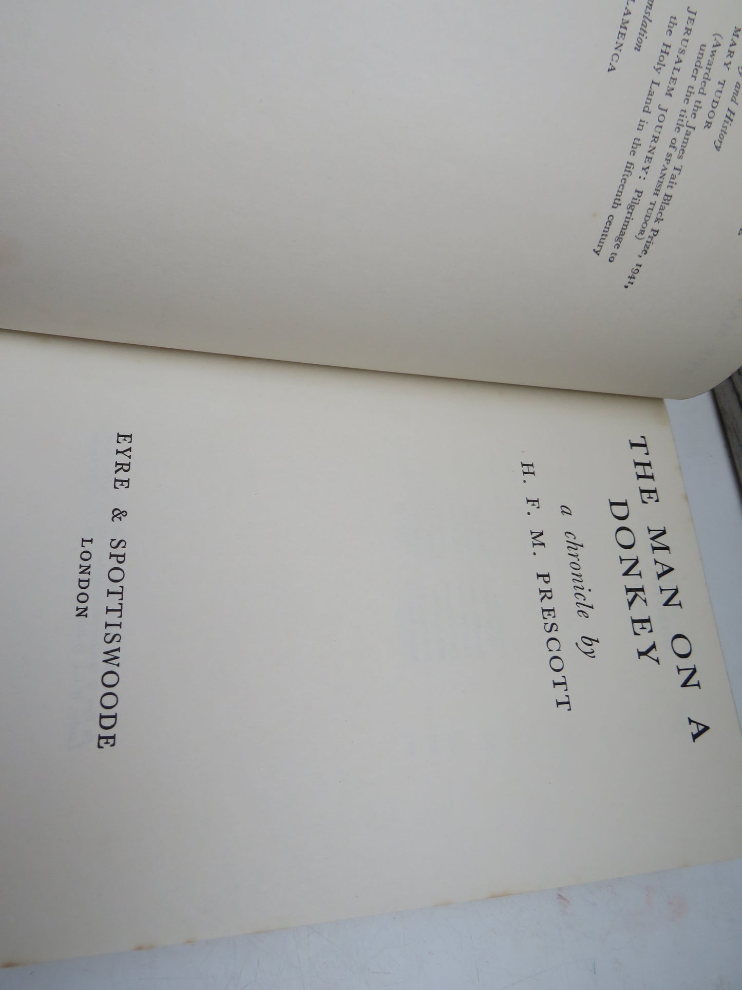 The Man On A Donkey A Chronicle By H. F. M. Prescott 1954 book image 3