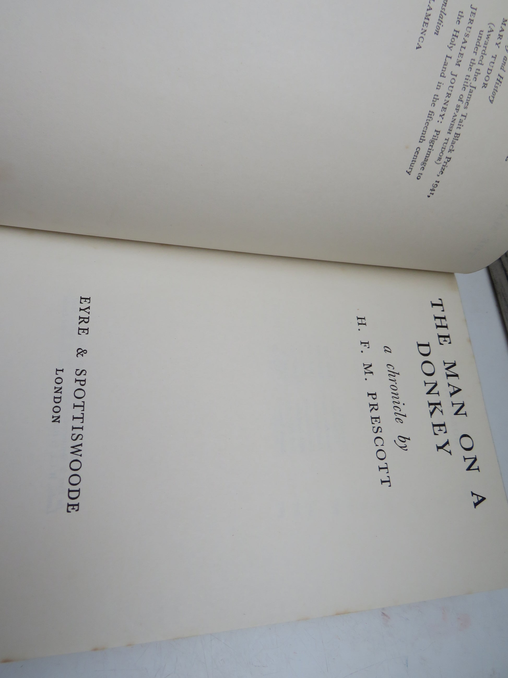 The Man On A Donkey A Chronicle By H. F. M. Prescott 1954 book image 3