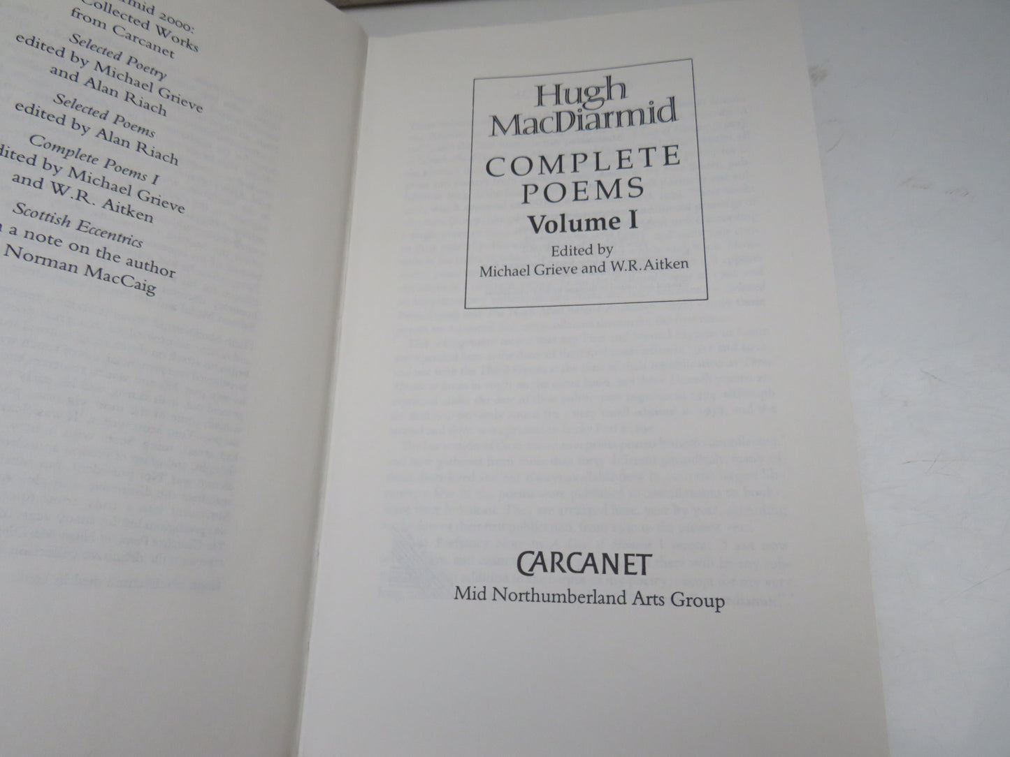 Hugh MacDiarmid Complete Poems Volume I 1993 book image 3