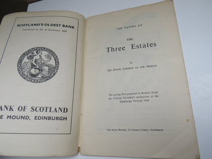 The Satire of The Three Estates By Sir David Lindsay of the Mount 1949 book image 4