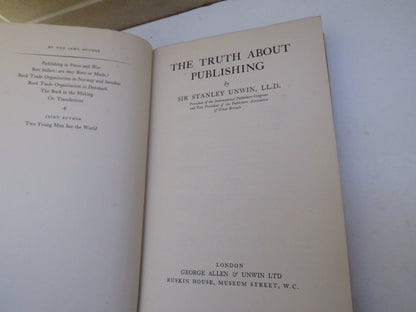 The Truth About Publishing By Sir Stanley Unwin 1946 book image 3
