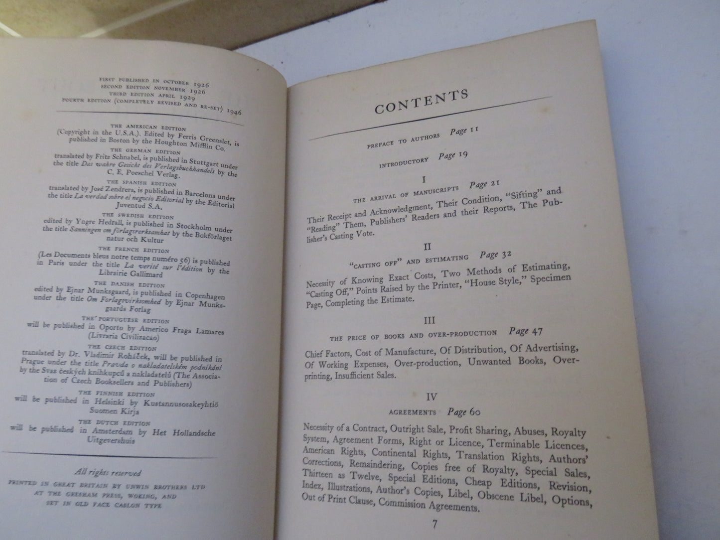 The Truth About Publishing By Sir Stanley Unwin 1946