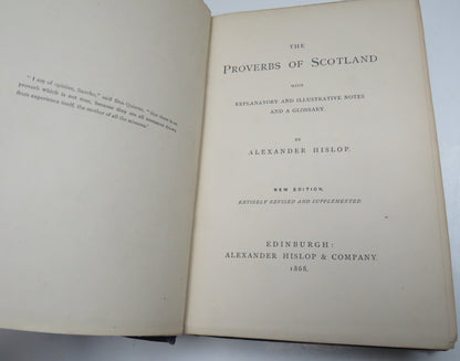 The Proverbs of Scotland by Alexander Hislop, 1868 book image 5