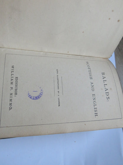 Ballads: Scottish and English Edinburgh William P. Nimmo book image 7