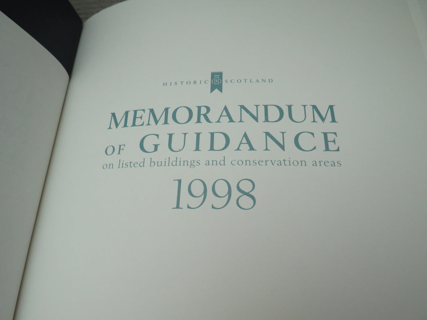Memorandum of Guidance On The Listed Buildings and Conservation Areas 1998
