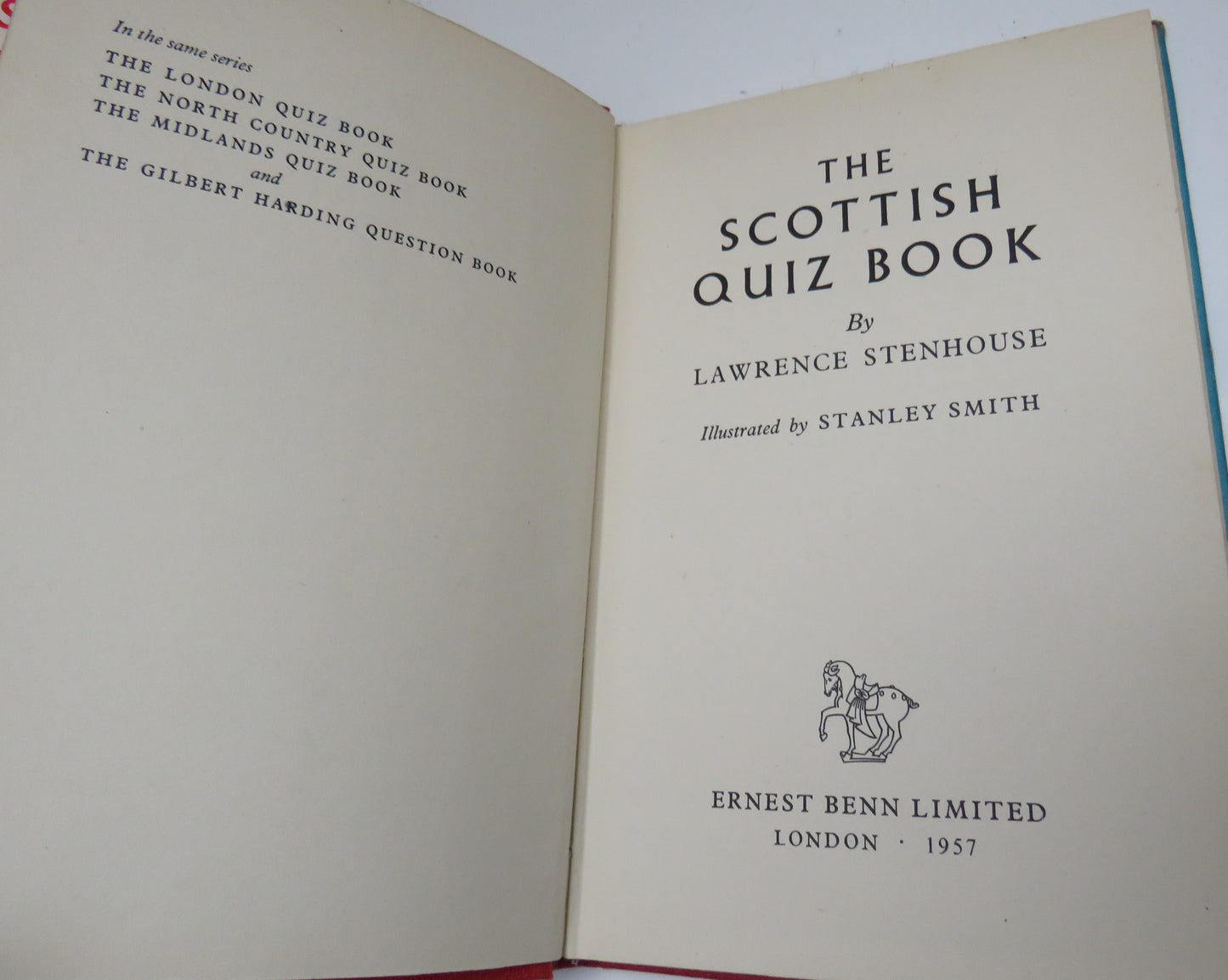 The Scottish Quiz Book by Lawrence Stenhouse, 1957