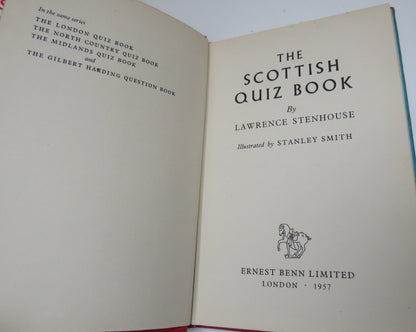 The Scottish Quiz Book by Lawrence Stenhouse, 1957 book image 3