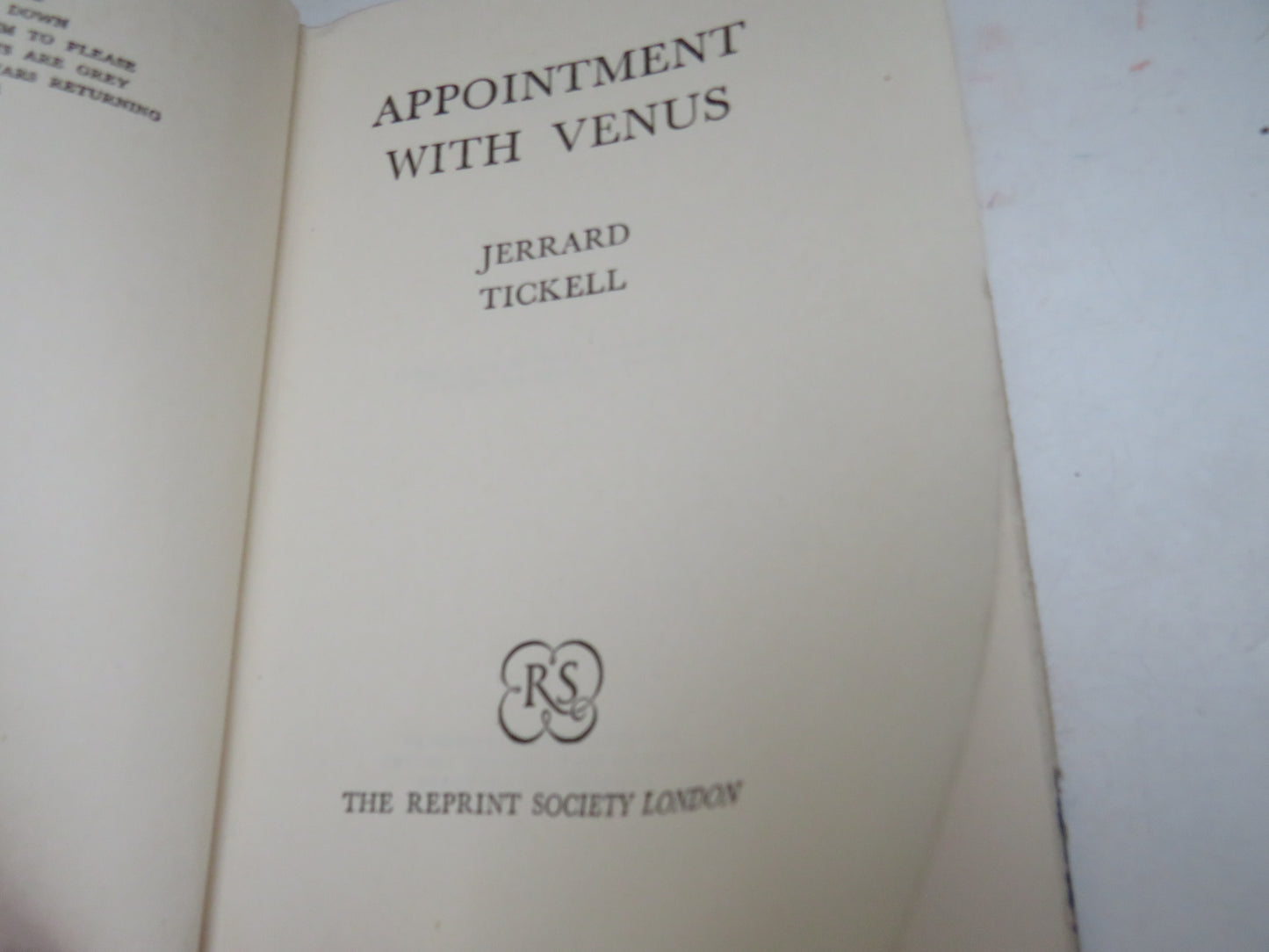 Appointment With Venus By Jerrard Tickell 1953 book image 4