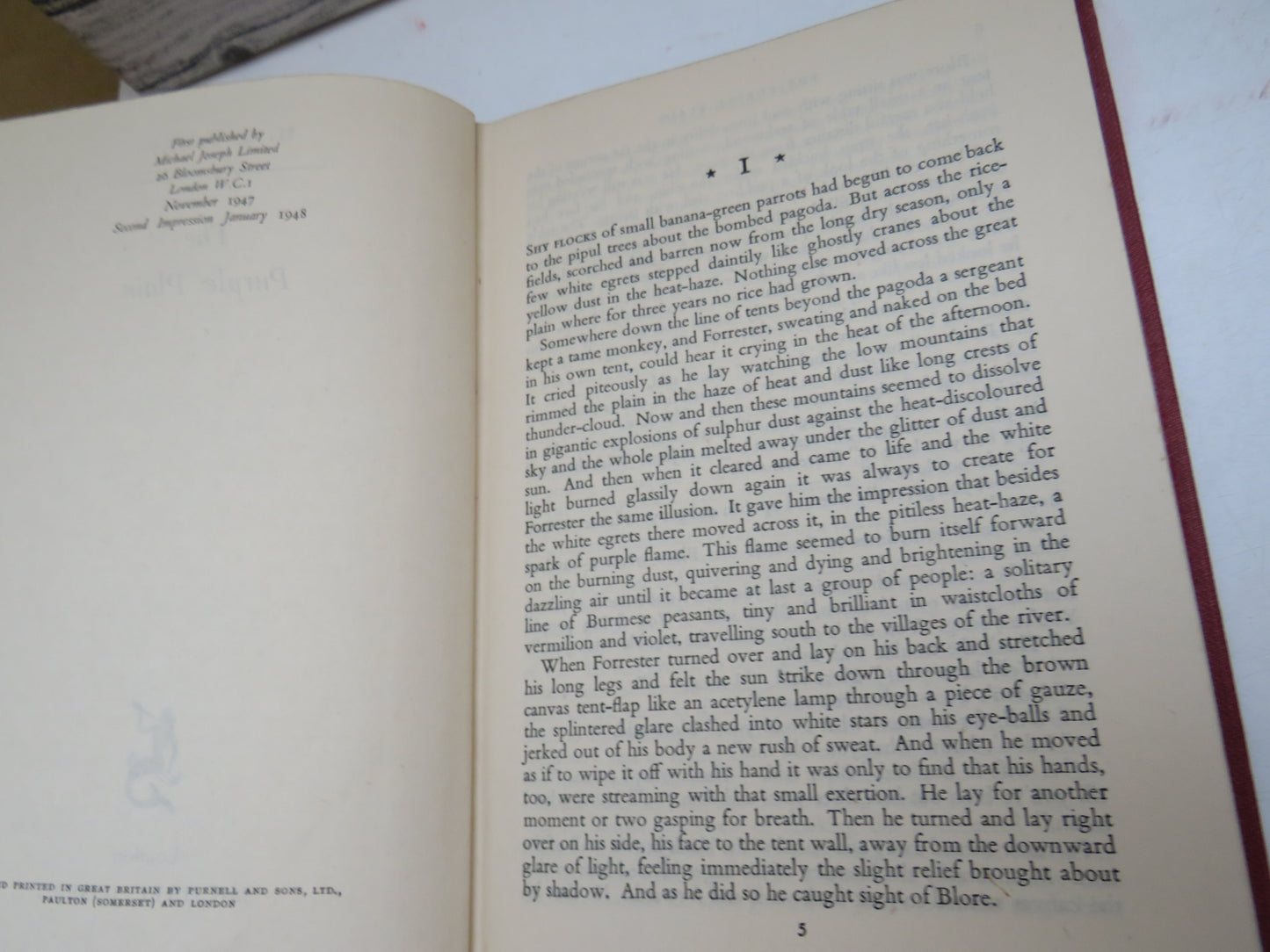 The Purple Plain By H.E. Bates 1948 book image 5