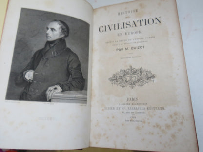 Historie De La Civilisation En Europe Par M. Guizot 1868 Antique French Book Nicely Bound book image 5
