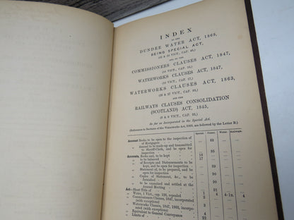 The Dundee Water Act, 1869 The Commissioners Clauses Act 1847, The Waterworks Clauses Act 1847, The Waterworks Clauses Act 1863 and The Railway Clauses Consolidation (Scotland) Act 1845, 1869