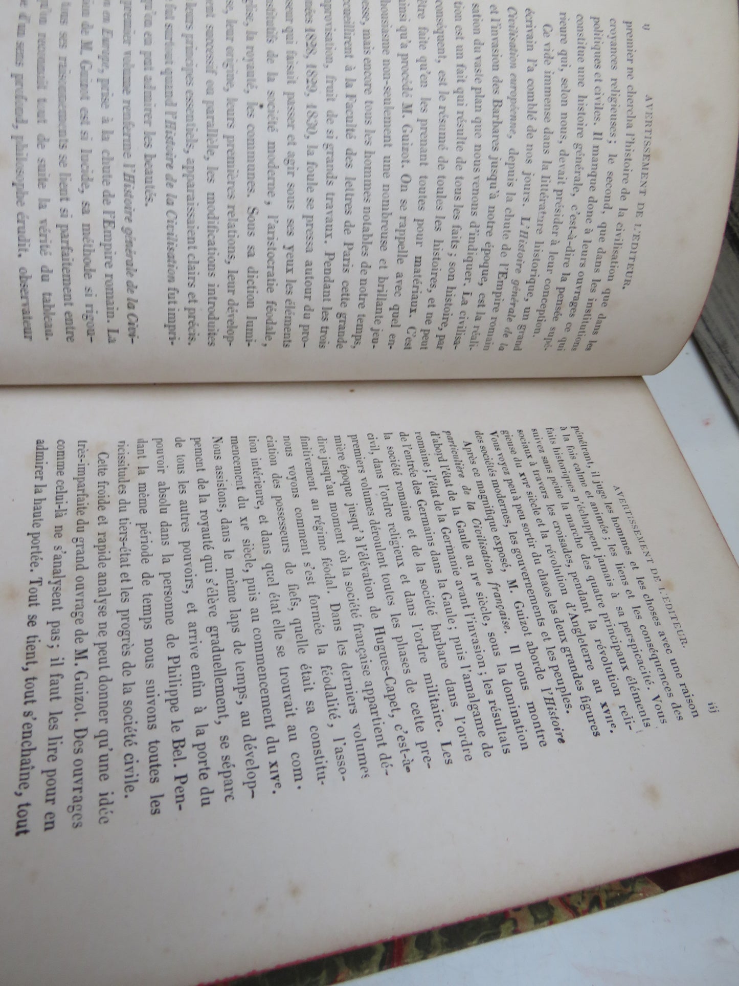 Historie De La Civilisation En Europe Par M. Guizot 1868 Antique French Book Nicely Bound