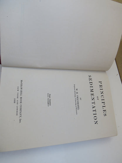 Principles of Sedimentation By W.H. Twenhofel 1939 book image 4