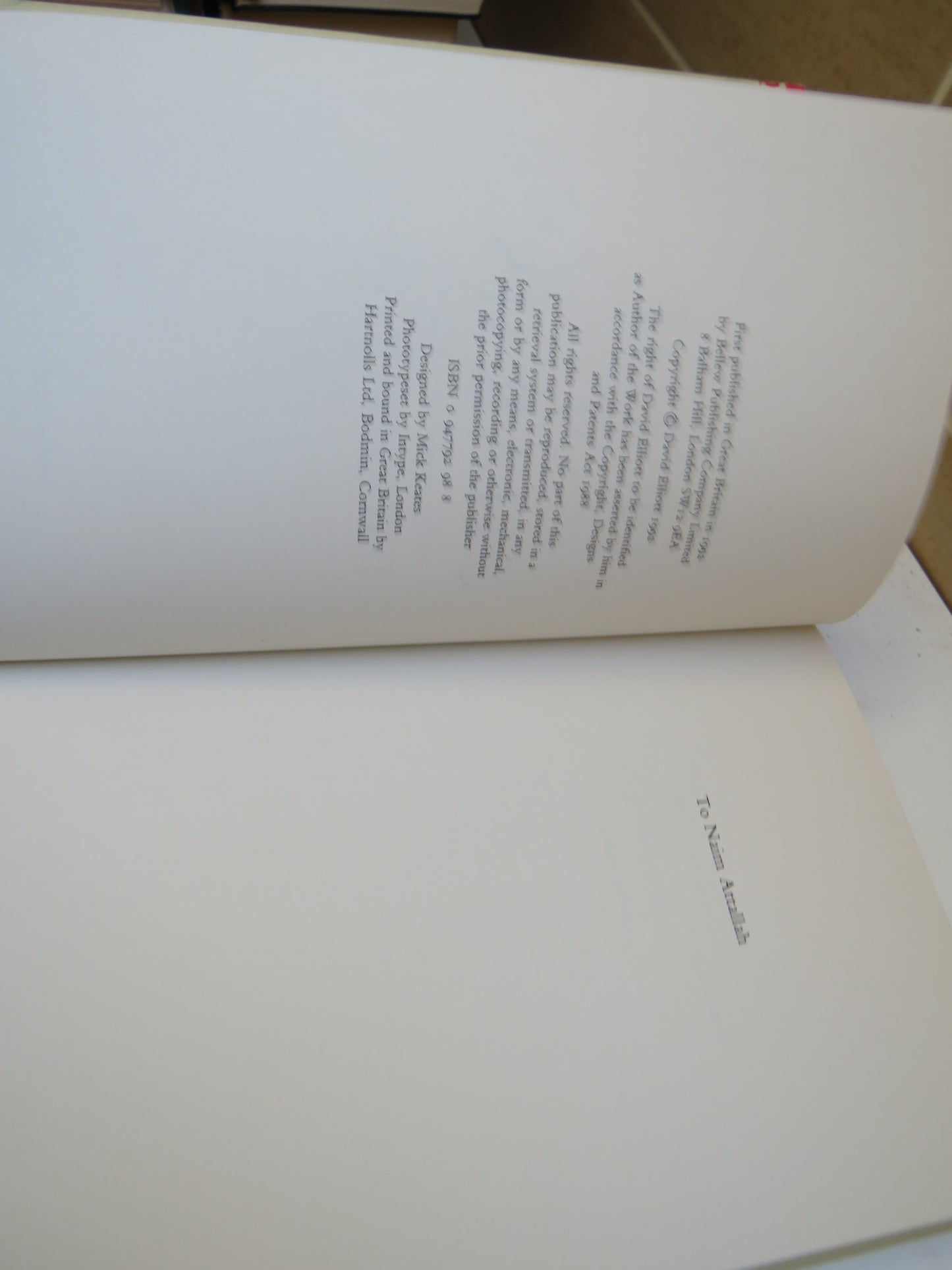 A Trade of Charms by David Elliott, 1992