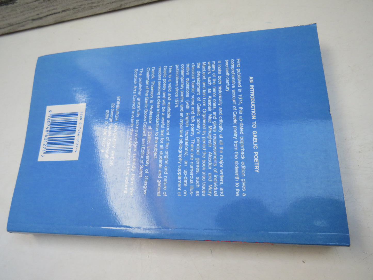 An Introduction To Gaelic Poetry By Derick Thomson 1990