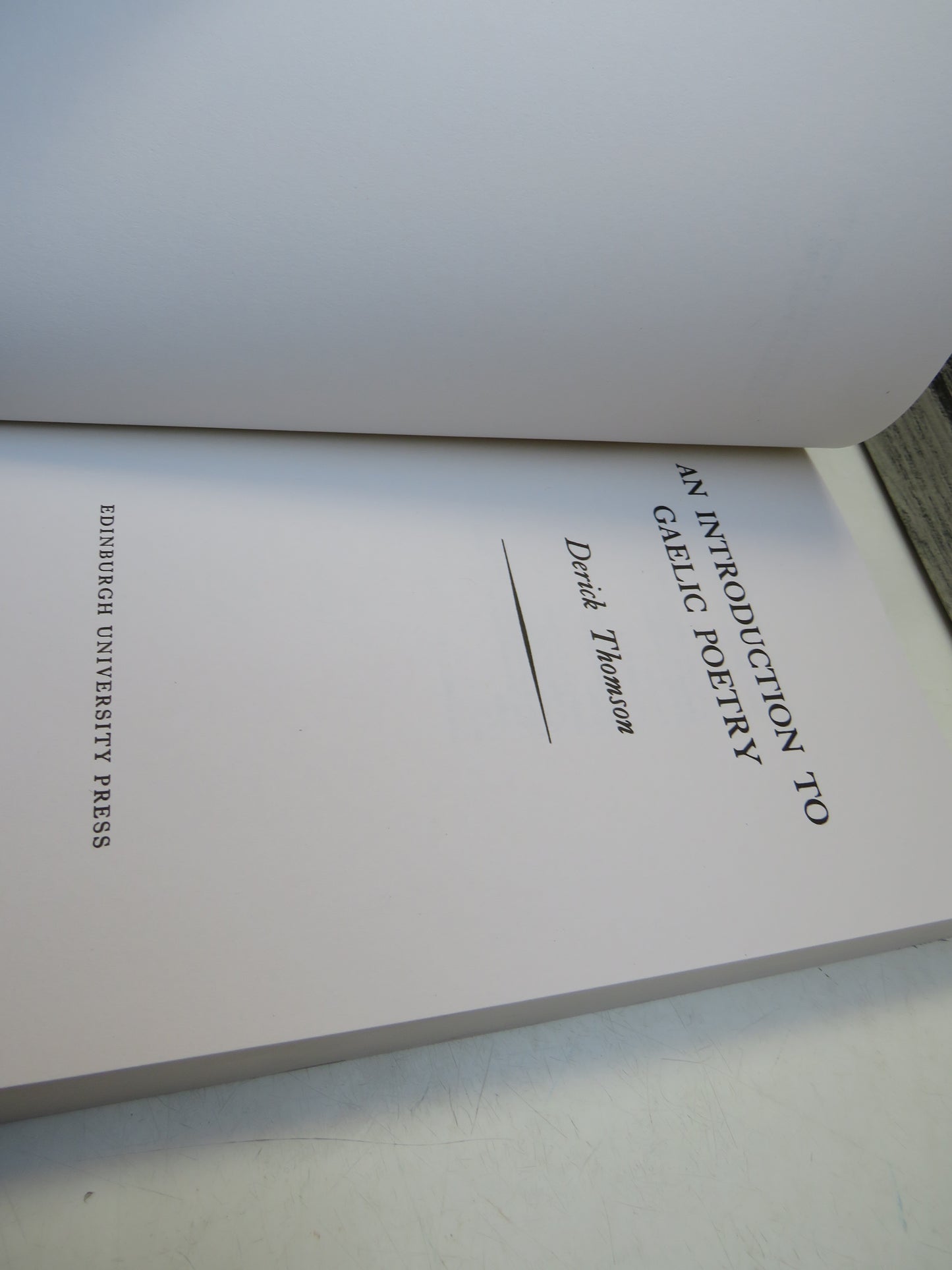 An Introduction To Gaelic Poetry By Derick Thomson 1990