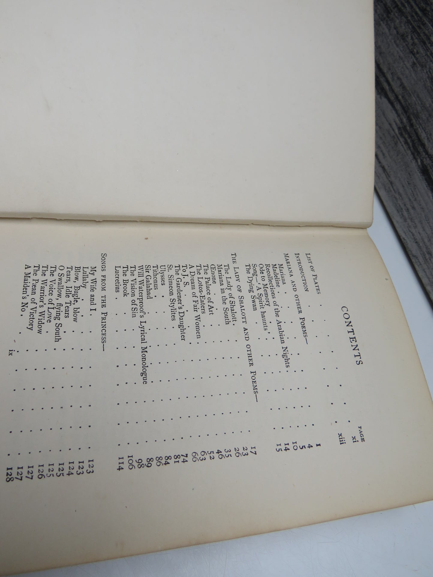 Poems of Tennyson Selected and With An Introduction By Professor H.J.C. Grierson
