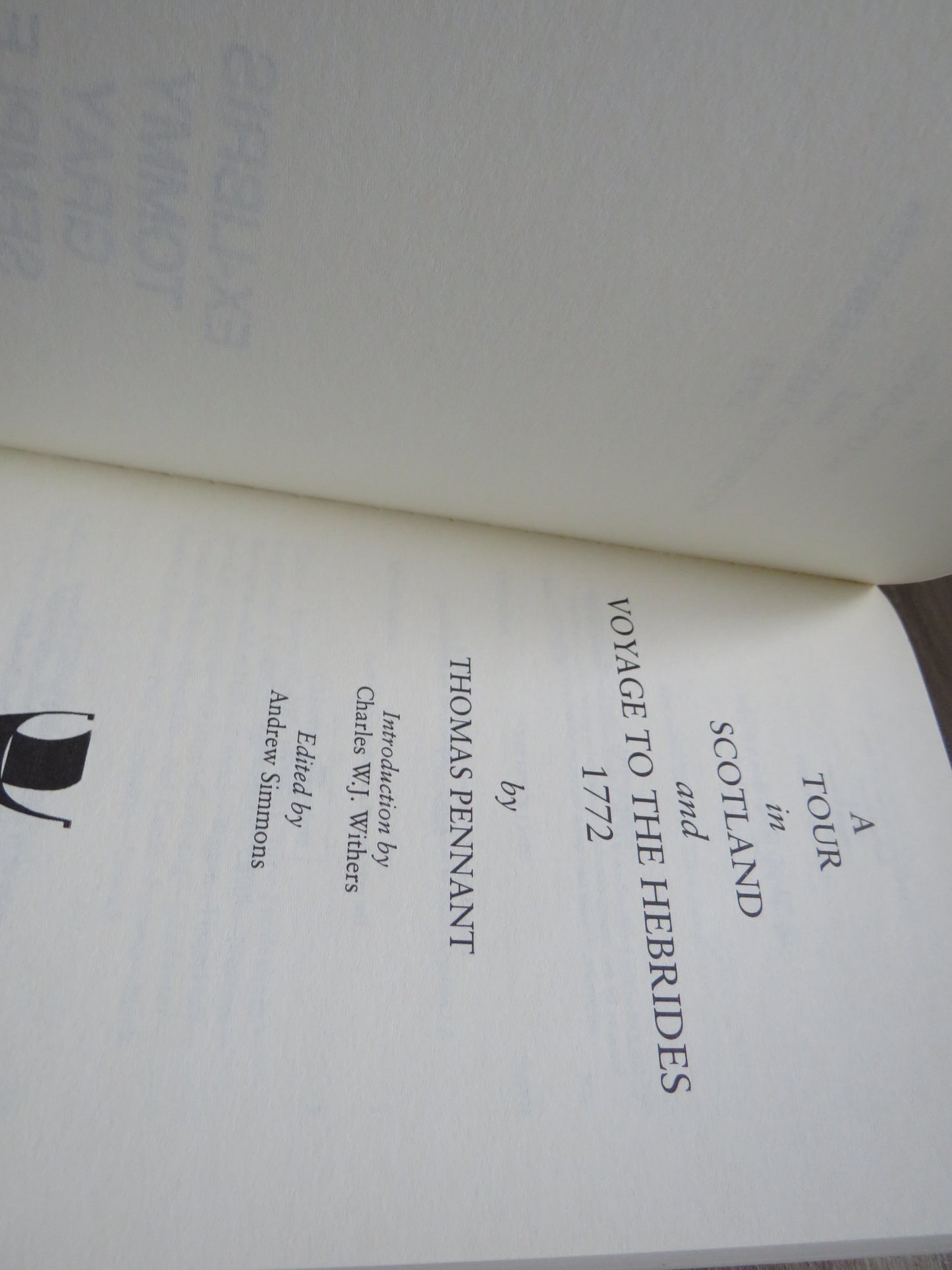 A Tour In Scotland and Voyage To The Hebrides 1772 By Thomas Pennant 1998