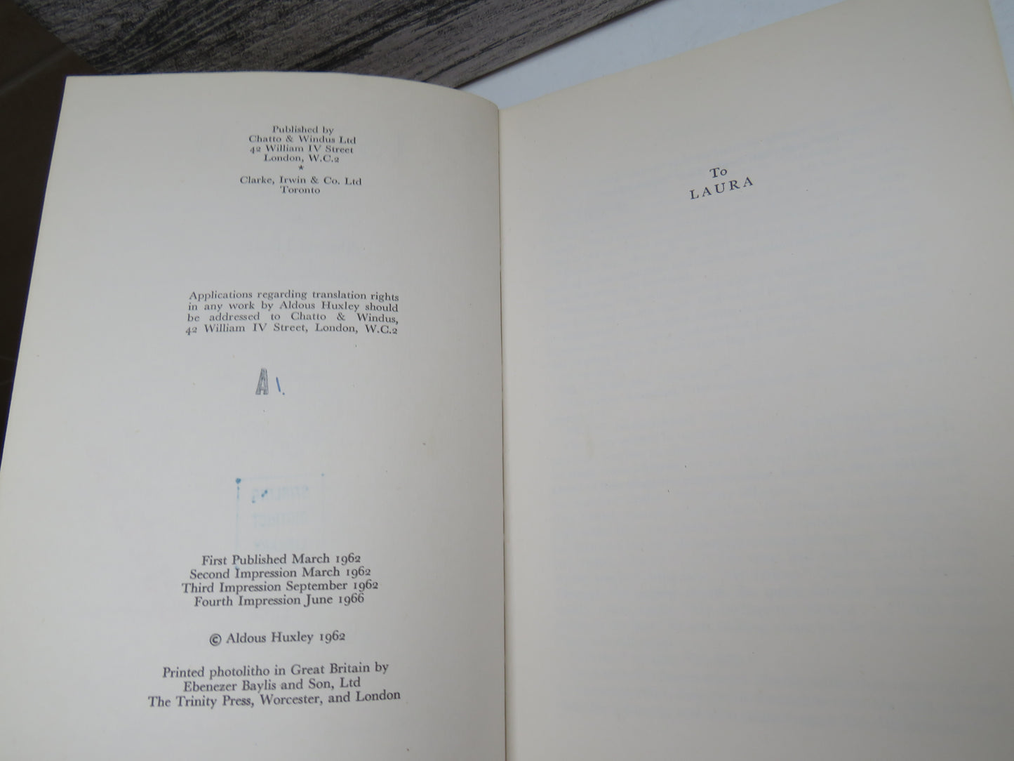 Island A Novel By Aldous Huxley 1966