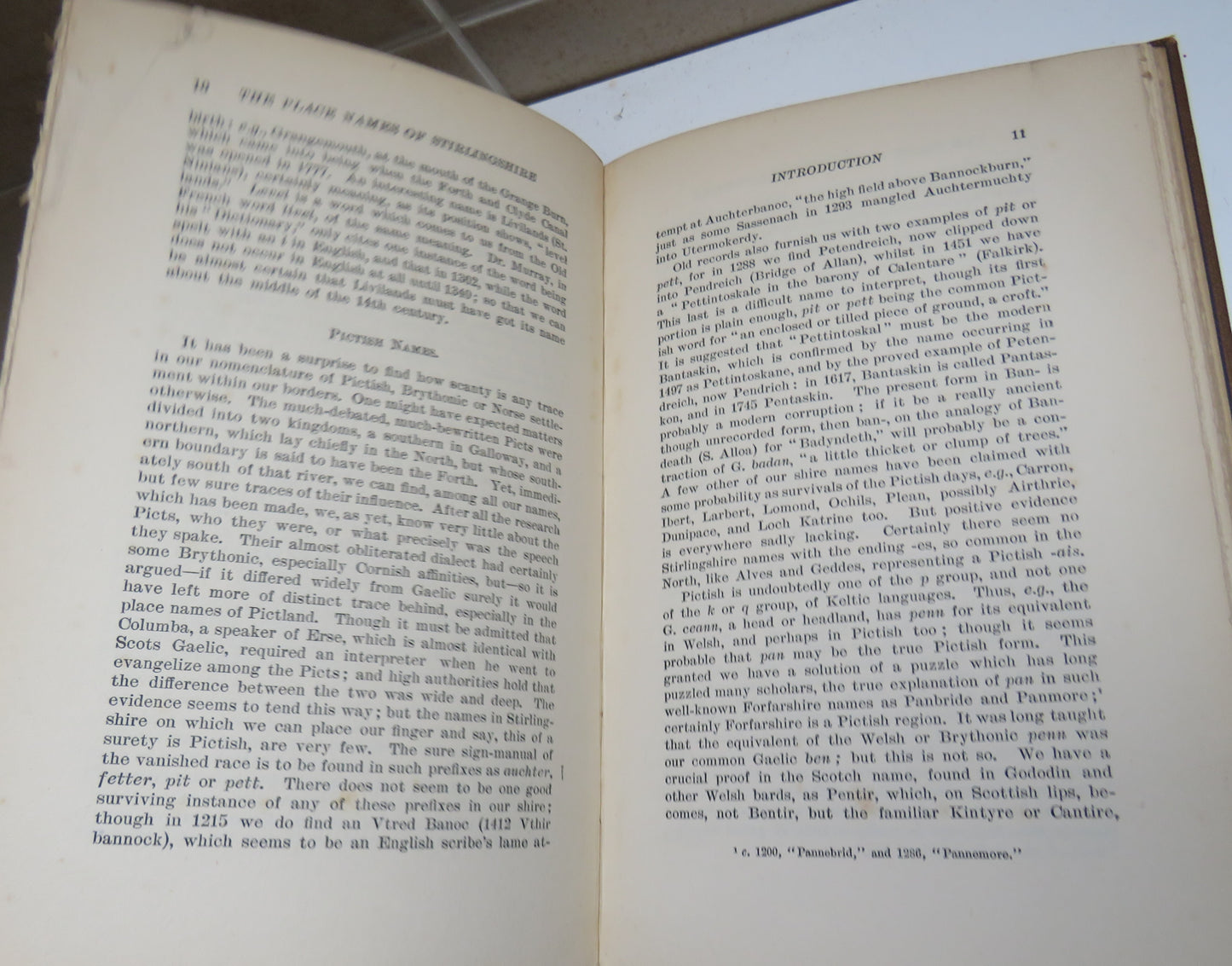 The Place Names of Stirlingshire By Rev. James B. Johnston 1904