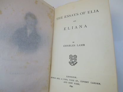 The Essays of Elia and Eliana by Charles Lamb 1899 book image 5
