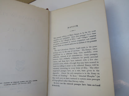 The Essays of Elia and Eliana by Charles Lamb 1899 book image 6