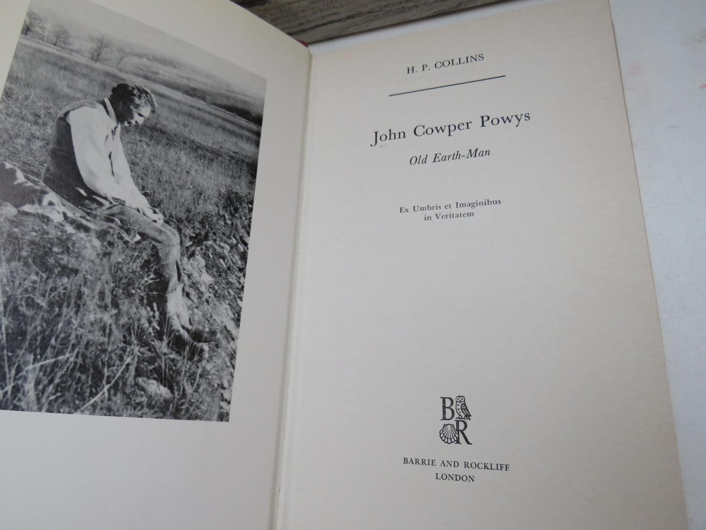 John Cowper Powys Old Earth Man By H.P. Collins 1966