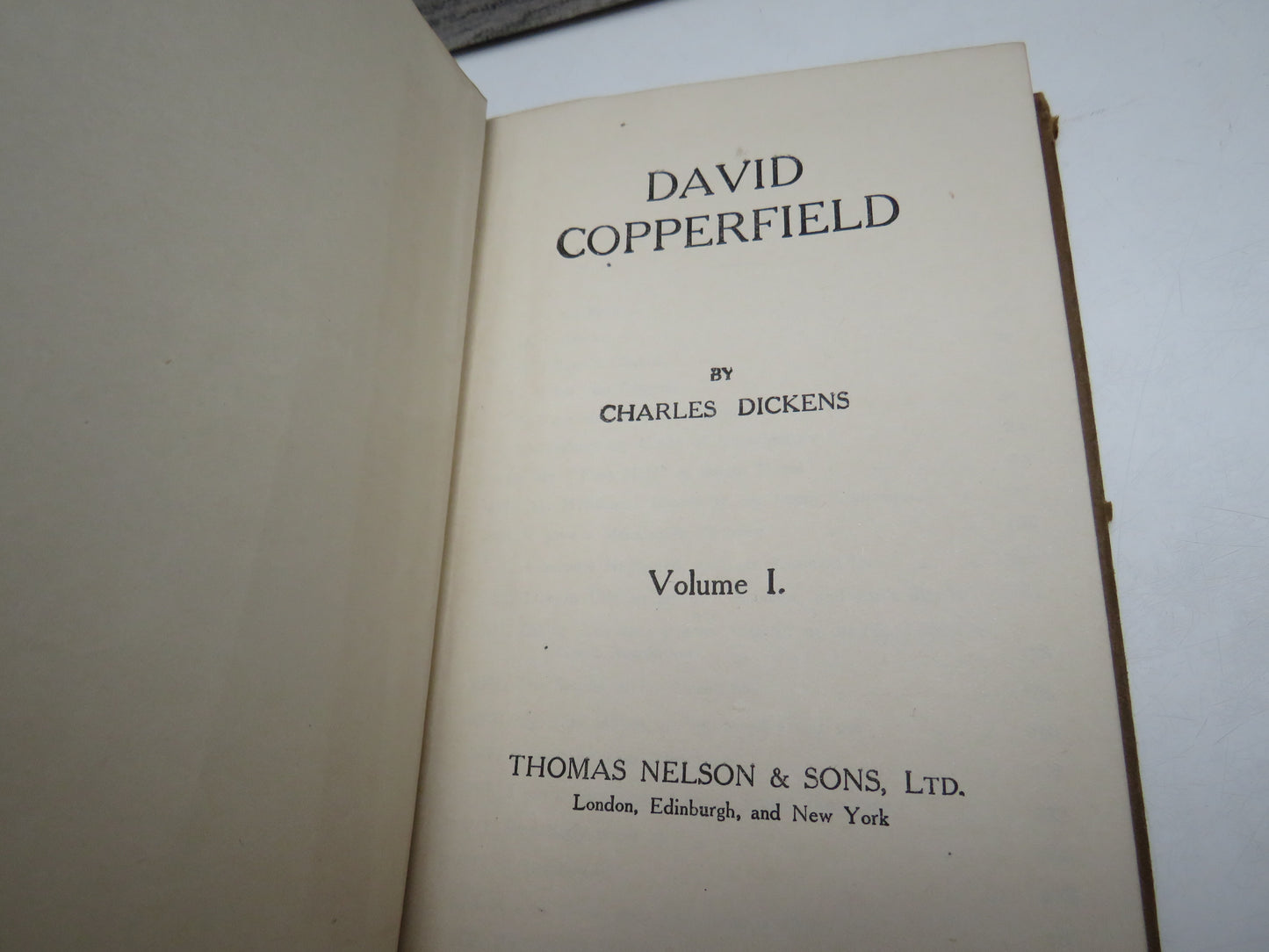 David Copperfield By Charles Dickens Volume I