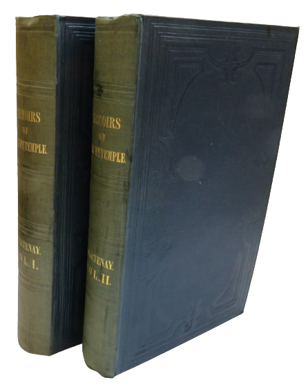 Memoirs of the Life, Works and Correspondence of Sir William Temple, Bart By The Right Honourable Thomas Peregrine Courtenay 2 Volumes 1836