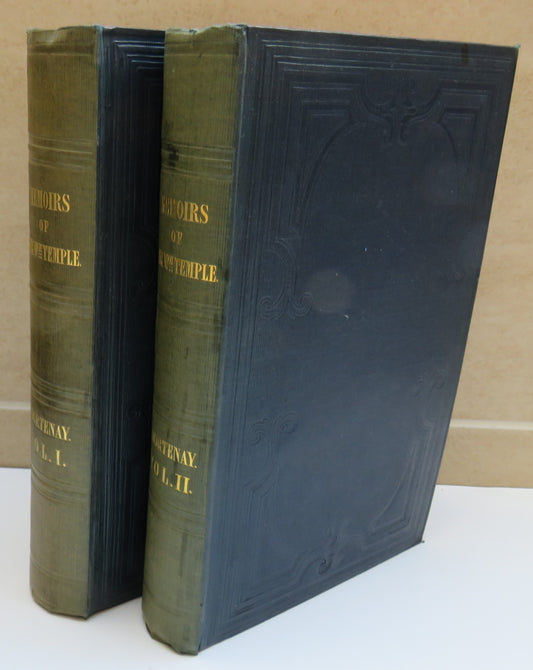 Memoirs of the Life, Works and Correspondence of Sir William Temple, Bart By The Right Honourable Thomas Peregrine Courtenay 2 Volumes 1836