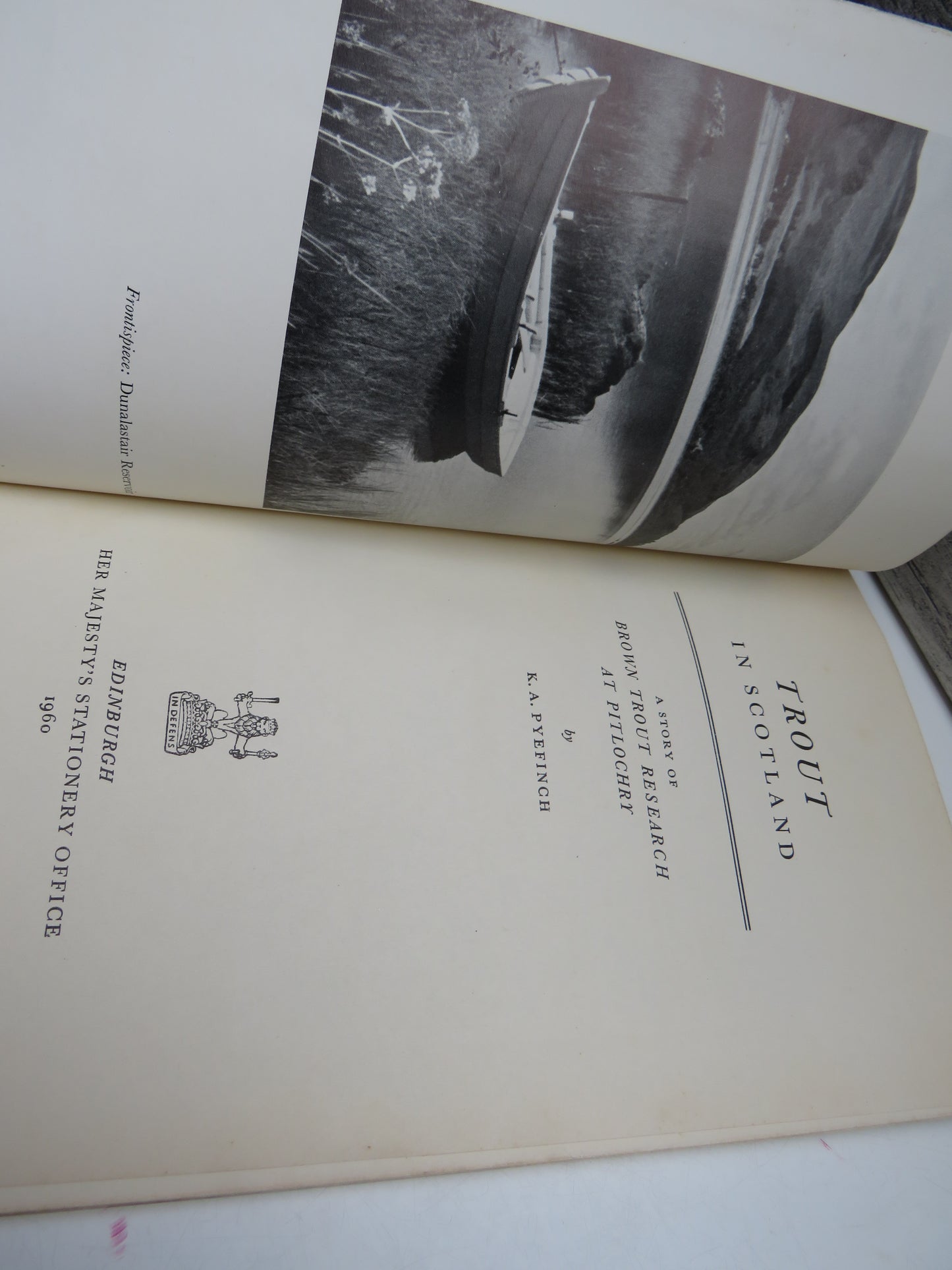 Trout In Scotland A Story of Brown Trout Research At Pitlochry By K.A. Pyefinch 1960