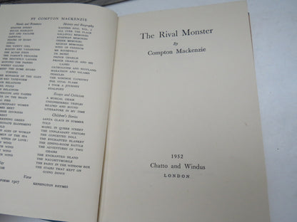 The Rival Monster By Compton Mackenzie 1952 1st Edition