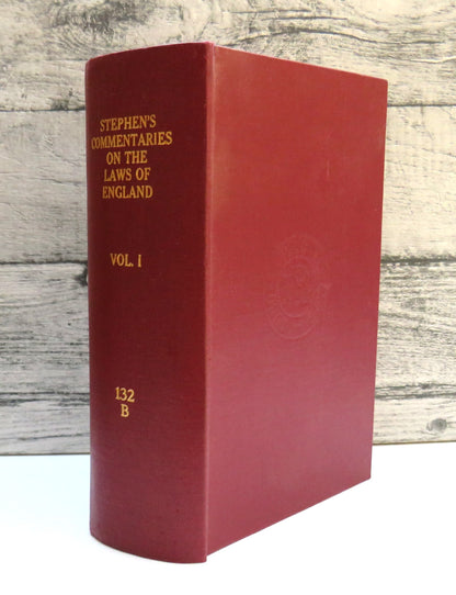 Mr. Serjeant Stephen's New Commentaries On The Laws of England By James Stephen Vol I 1868