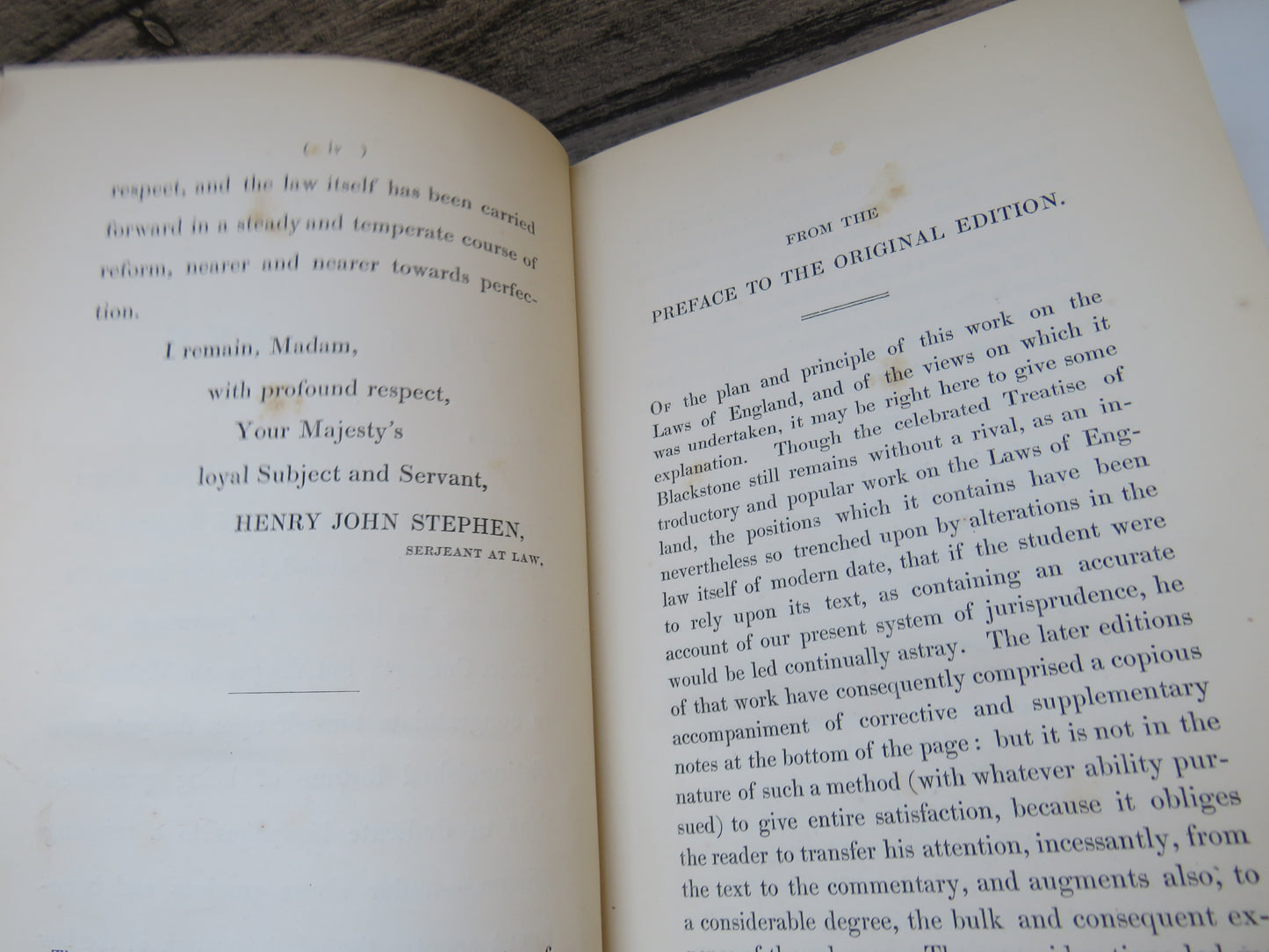 Mr. Serjeant Stephen's New Commentaries On The Laws of England By James Stephen Vol I 1868