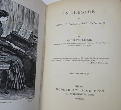 Ingleside Or Without Christ, and With Him By Madeline Leslie 1893 book image 4
