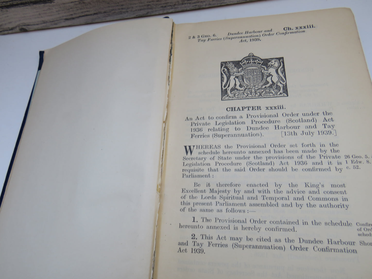 Dundee Harbour Acts 1939-1950-1952