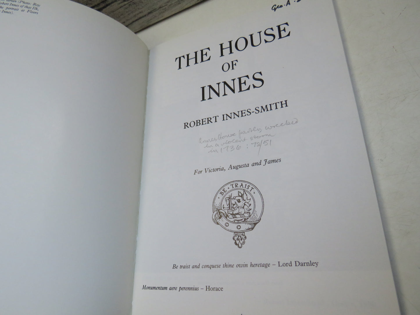 The House of Innes By Robert Innes-Smith 1990