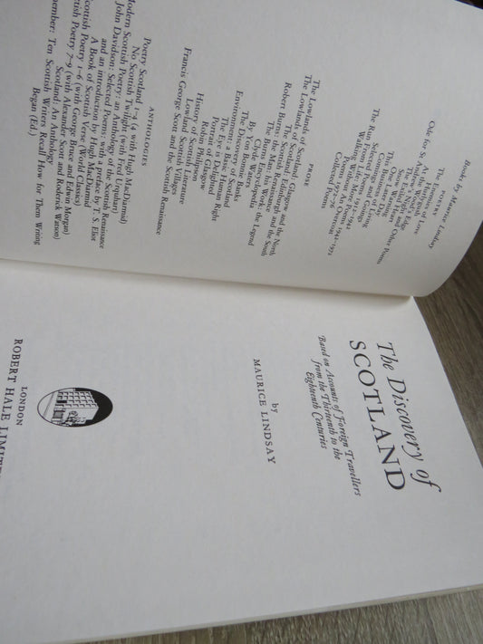 The Discovery of Scotland Based on Accounts of Foreign Travellers From The Thirteenth To The Eighteenth Centuries By Maurice Lindsay 1979