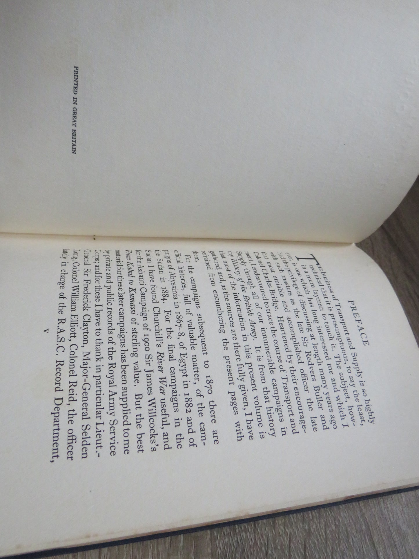 The Royal Army Service Corps A History of Transport and Supply In The British Army By John Fortescue Vol I 1930